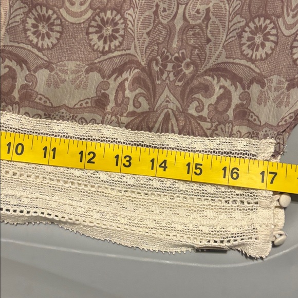 Guess Taupe and Cream Crochet-Trim cold shoulder top - Picture 5 of 5